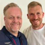 Ralf Feller (Mitglied der Geschäftsleitung Höhne-Grass) und Daniel Batz (Fußballprofi)