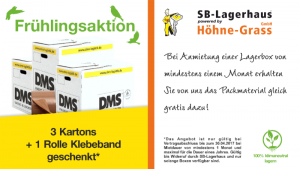 Sie mieten im SB-Lagerhaus in Mainz eine Lagerbox - wir schenken Ihnen das Packmaterial