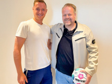 Robin Bormuth (Profi-Fußballspieler) und Ralf Feller (Mitglied der Geschäftsleitung von Höhne-Grass)