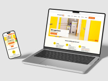 Die neue SB-Lagerhaus Homepage auf Smartphone und Laptop